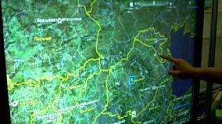 Google Earth on 50 inch interactive touch screen [upl. by Misti]