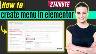 How to create menu in elementor 2024 [upl. by Ralfston]