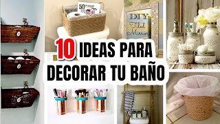 10 IDEAS PARA DECORAR TU BAÑO CON RECICLAJE  SHOW DE MANUALIDADES [upl. by Nauhs]