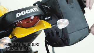 Alforjas de moto Kriega Saddlebags Ducati Scrambler platform guia de instalación [upl. by Ylecic]