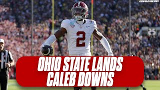 Impact of Buckeyes landing elite safety transfer Caleb Downs  Ohio State football [upl. by Lucic]