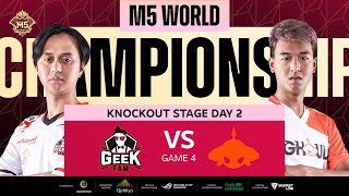 FIL M5 Knockouts Day 2  GEEK vs BG  Game 4 [upl. by Godred]