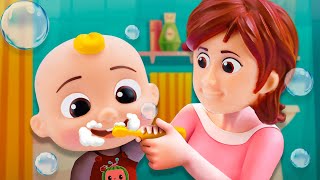 Brush Your Teeth Song  Toothbrush Song  CoComelon Toys Nursery Rhymes amp Kids Songs [upl. by Gonyea]