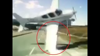 Caught on Cam Small plane almost crashes into car traffic Toronto Real Dashcam Road Footage [upl. by Ardenia341]