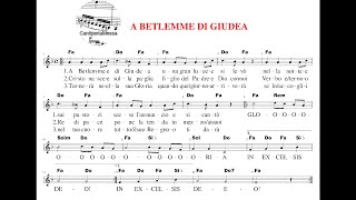 A BETLEMME DI GIUDEA spartito accordi testo choir cantiperlamessaIT [upl. by Rains425]