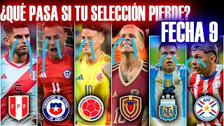 ¿Cómo AFECTARá una DERROTA a TU SELECCIóN en la FECHA 9  ¿Qué resultados le conviene a CADA país [upl. by Tri953]