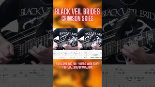 Black Veil Brides  Crimson Skies Guitar Solo Cover  TABS shorts guitarcover guitarsolo [upl. by Lennox920]