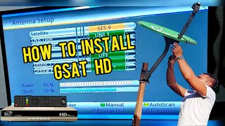 HOW TO INSTALL GSAT HD HOW TO ALIGN GSAT HD [upl. by Justin]