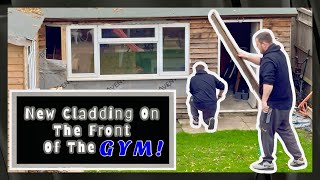 NEW CLADDING INSTALLATION  GARDEN GYM  BEAUTIFUL TRANSFORMATION  Garden DIY Project [upl. by Burl]