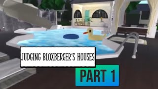 Judging Bloxberger’s Houses PT 1 [upl. by Katee819]