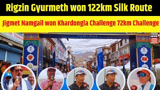 Ladakh Marathon  Rigzin Gyurmeth won the 122km Silk Route  Ladakhi News  News18 JKLH [upl. by Harol]