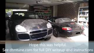 Porsche Cayenne Turbo 955 9PA rear muffler exhaust sound internal bypass DIY explained [upl. by Cerf]