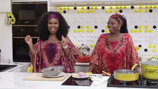 Cooking Salone Jollof Rice in Nigeria with FoodiesAndSpice [upl. by Assirek]