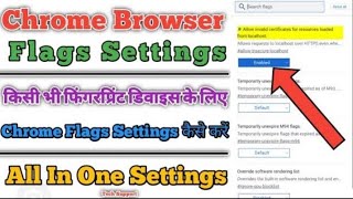 Chrome flags Allow invalid certificates flags settingsFlagSettingMORPHODevice [upl. by Etna]