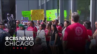 CTU members rally as Board of Education vote on CPS budget [upl. by Roos697]