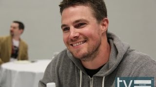 Stephen Amell Interview  Arrow CW [upl. by Llenna949]