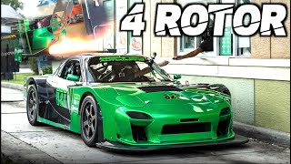 4 Rotor RX7 SCREAMS 11000RPM quotStreet Legal Mazda 787Bquot CRAZIEST SOUNDING CAR WEVE EVER FILMED [upl. by Arolf]