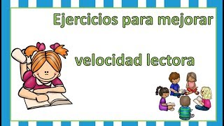 Video ejercicios para mejorar la velocidad lectora lectura por palabras [upl. by Oderfliw]