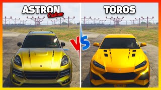 GTA 5 ONLINE  ASTRON CUSTOM VS TOROS WHICH IS FASTEST  PS5 [upl. by Oicanata796]