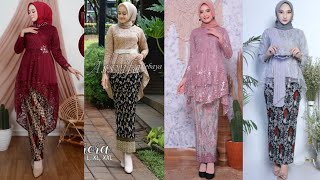 Model Baju Kebaya Brokat Modern Terbaru [upl. by Wilfreda]