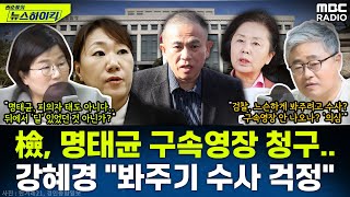 검찰 명태균김영선 구속영장 청구강혜경 quot봐주기 수사할까 걱정quot 진짜일까  장윤선amp장성철 권순표의 뉴스하이킥 MBC 241111 방송 [upl. by Sladen171]