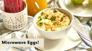 Microwave Eggs I 5 Minute Breakfast I Easy Recipe [upl. by Anas]