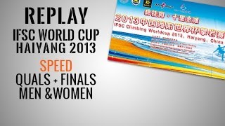 IFSC Climbing World Cup Haiyang 2013  Speed [upl. by Trager]