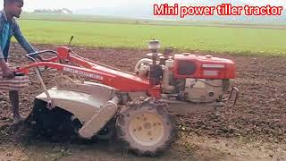 Plowing The Land A Mini Power Tiller Tractorindia ka Bast tractor youtubevideo tractor farming [upl. by Ikcir]