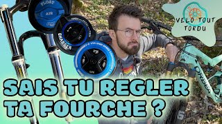 Fonctionnement et réglage fourche VTT SAG  Rebond  Compression [upl. by Akerehs701]