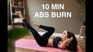 Pilates  10 Min Quick Abs Burn  Pilates At Home  Intermediate Level [upl. by Bell314]