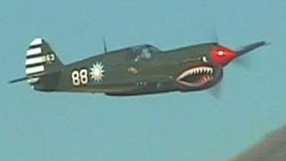 Curtiss P40 Kittyhawk  great engine sound at Classic Fighters 2009 [upl. by Caia]