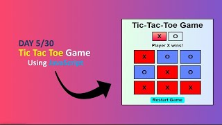 New Tic Tac Toe Game project using JavaScript  CSS  HTML AliCode [upl. by Prince]