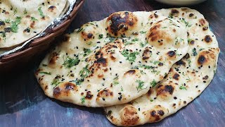 Best Ever Naan Recipe  No Tandoor No Oven No Yeast Naan Recipe Tawa Butter Naan Recipe [upl. by Eivod]