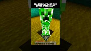 Blud Still Playing On Free Edition Minecraft 🗿⁉️ shorts minecraft [upl. by Conias]