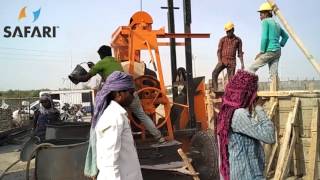 Concrete Mixer with lift hoist  How to mix 1 sack cement amp lift it for construction [upl. by Beckett]