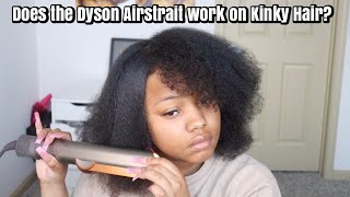 Testing the New Dyson Airstrait on Kinky Hair 1 minute Demo [upl. by Ankney]