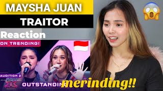 🇵🇭 FIRST TIME REAKSI MAYSHA JUAN  quotTraitorquot X Factor Indonesia 2021REACTION [upl. by Enom]