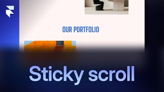 Framer for Starters  Sticky scroll animation in 2 mins [upl. by Elrod]