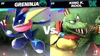 Super Smash Bros Ultimate Amiibo Fights Greninja vs the World 72 Greninja vs K Rool [upl. by Etnuahc]