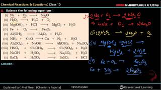 Balance the following equations i Na  O2 􀁿􀁿􀁯 Na2Oii H2O2 􀁿􀁿􀁯 H2O  O2iii MgOH2  HCl 􀁿􀁿􀁯 M [upl. by Eniortna501]