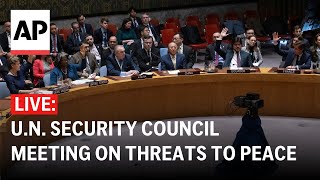 LIVE UN Security Council meeting on threats to international peace and security [upl. by Carmena]