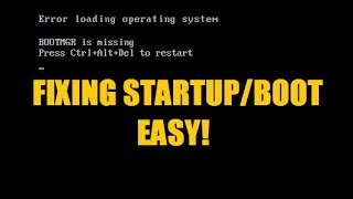 BOOTMGR IS MISSING  EASY FIX FOR WINDOWS BOOT FAILURE [upl. by Roybn]