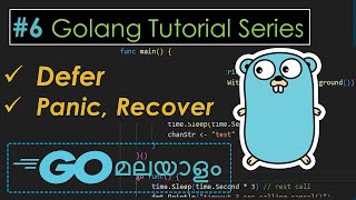 Golang Tutorial Series  Defer Panic and Recover  Part 6 in Malayalam [upl. by Aninahs]