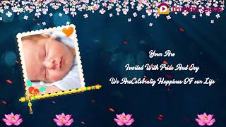 Naming Ceremony  Namakaran Video Invitation  Video Maker [upl. by Aliakim]