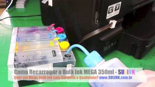 Recarga do Bulk Ink 250ml350ml HP PRO 8100  8600  8610  8620  251DW  276DW  SULINK [upl. by Latrice]