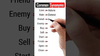 10 Common Synonyms Class  02 shorts englishlearning shortsvideo [upl. by Christi]