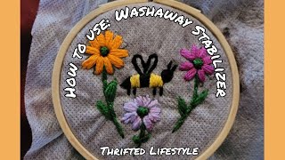 How to Use Washaway Stabilizer 🖤 [upl. by Attenehs]