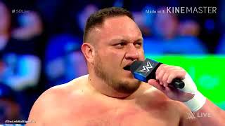 Samoa Joe DEBUT Entrance On SmackDown Live April 17 2018 HD [upl. by Nosnevets892]