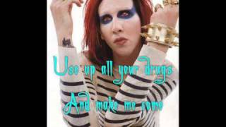 I Want To Disappear  Marilyn Manson Lyrics Video w pic [upl. by Punke]