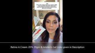 Tretinoin Cream Retin A and Adaferin Gel Review for Glowing Skin [upl. by Dinan]